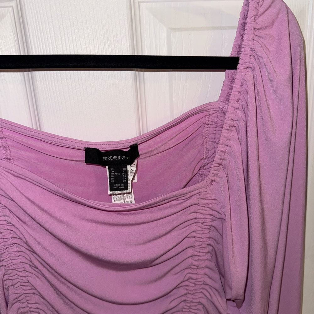 NWT Women's Pink Ruched Bodysuit - Picture 4 of 6
